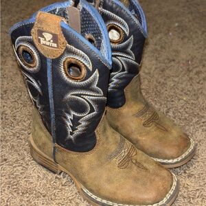 Twister Kids Boots in Brown and Blue